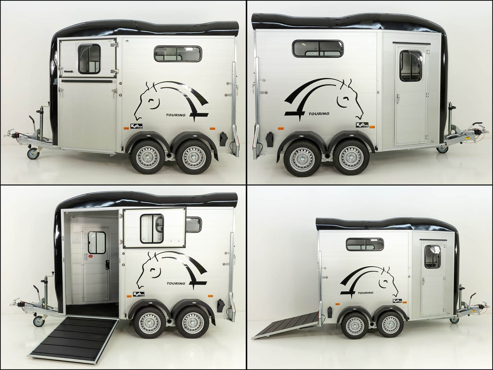 Cheval Liberte Pferdeanhänger Touring One 1,5er | Pullman-Fahrwerk | Frontausstieg | schwarz-Neu – Bild 2