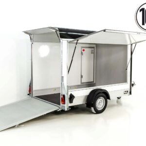 Debon Kofferanhänger C300 Sandwich 148x295cm H:190cm 1,3t | Alu | Polybug | Tür | Klappe | Schwarz-Neu