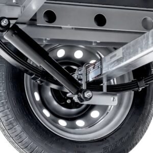 Einachsanhaenger mit Blattfedern 264x125 UNITRAILER GARDEN 264/R KIPP H-800-Rahmen Plane