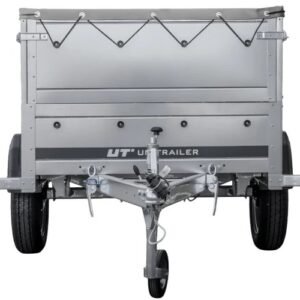 Autotransportanhaenger 200x106 UNITRAILER GARDEN 200 KIPP BIS-Seitenwaenden graue Plane