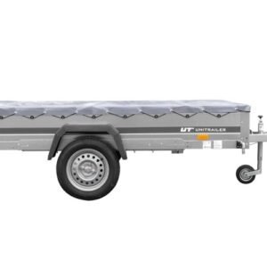 PKW Anhaenger 264x150 UNITRAILER GARDEN 265 KIPP Flachplanentraeger graue Plane